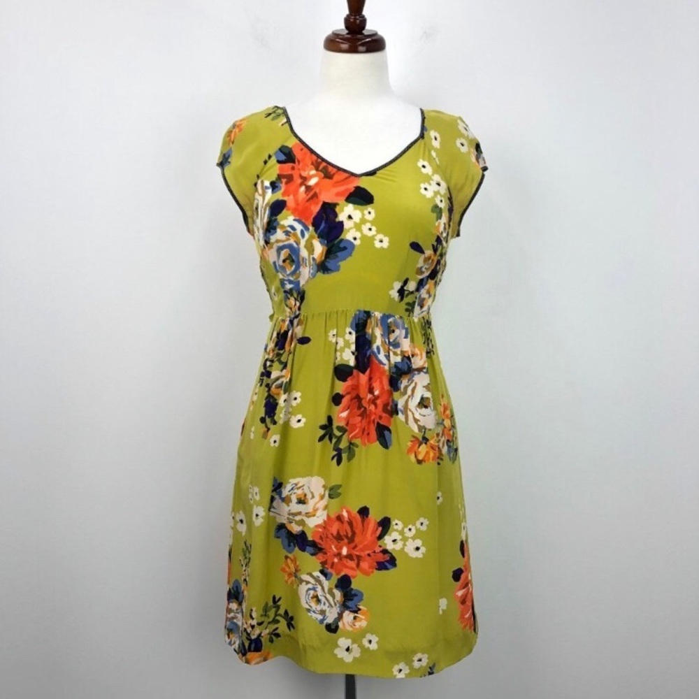 Moulinette Soeurs 100% Silk Dress with Tie Detail | Size 4